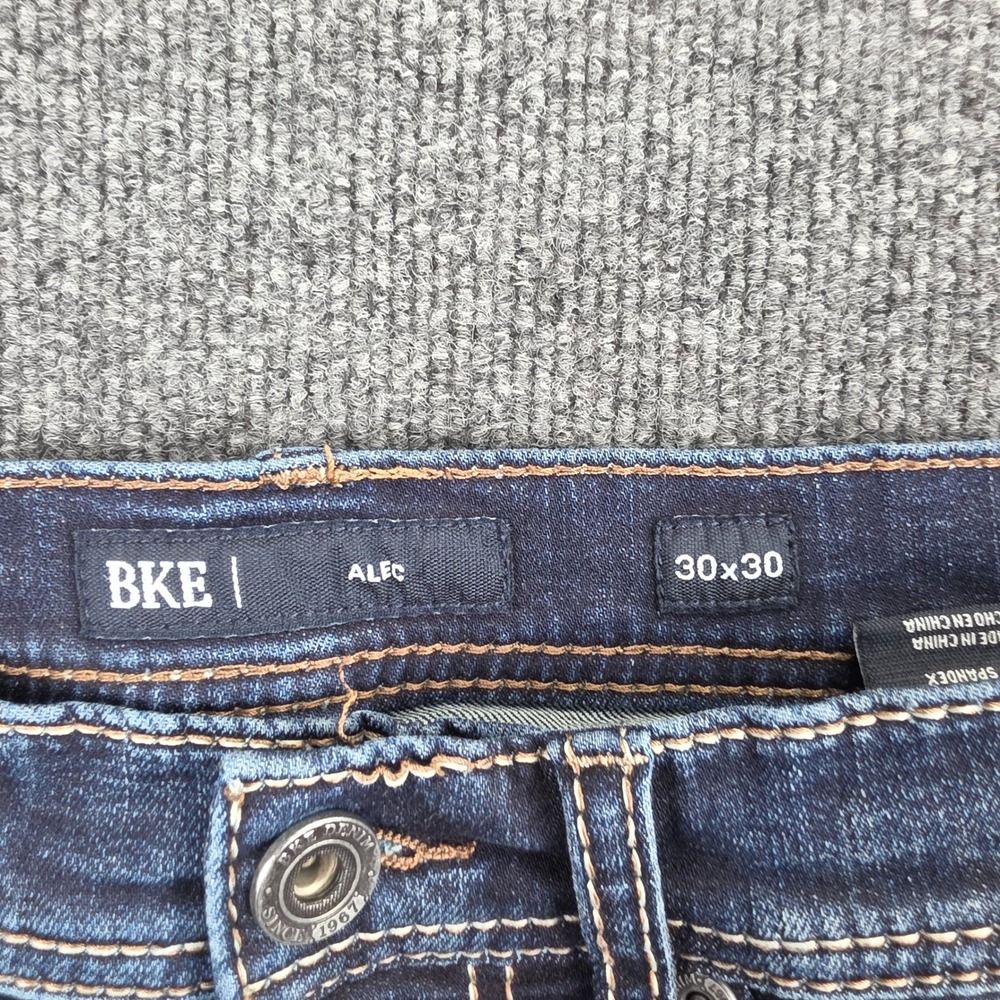 Buckle BKE Alec Straight Jeans Men's 30x30 Dark Wash Stretch Denim Blue Casual - Picture 2 of 9